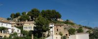 Vista desde la terraza al castillo del pueblo